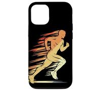 Atletica grafica Retro Running Guy per ragazzi Custodia per iPhone 12/12 Pro