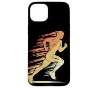 Atletica grafica Retro Running Guy per ragazzi Custodia per iPhone 15 Plus