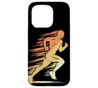Atletica grafica Retro Running Guy per ragazzi Custodia per iPhone 15 Pro