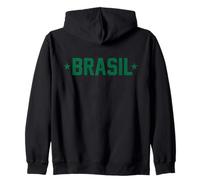 Atletica Varsity Brasil Verde Felpa con Cappuccio