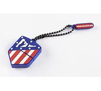 Atletico de Madrid - Pendrive da 32 GB - Forma e Colori dello stemma del club - Include piccolo ciondolo - Finitura gommata e leggera peso - Prodotto ufficiale del team