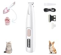 Atlodas Tagliacapelli per animali domestici con luce a LED, 2024, tagliacapelli per cani, lama larga da 18 mm, 35 dB, a basso rumore, completamente impermeabile, 500 mAh, ricaricabile, senza fili, per