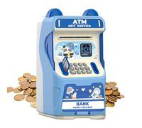 ATM Bank - ABS With Electronic Components 25.5x13.5x13cm | Educational Kids Safe With Facial Recognition And Simulated Card Slot | Interactive ATM Machine For Boys Girls For Home