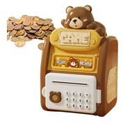 ATM Distributore con Codice Segreto Elettronica Automatico Giocattolo | Cofanetto di risparmio per cartoni animati per soldi per adolescenti regali di Natale compleanno deposito argento