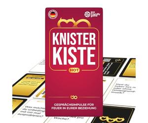 ATM Gaming KNISTERKISTE - Red | Emozionante gioco di carte con 180 domande e azioni per donne e uomini | regalo, scatola e gioco per adulti | Gioco per coppie