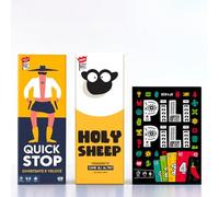 ATM Gaming QUICKSTOP Original + HOLY SHEEP + PILI PILI - Gioco da Tavolo per amici e famiglia - Gioc di Carte - Idea Regalo Originale