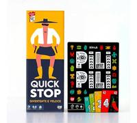 ATM Gaming QUICKSTOP Original + PILI PILI - Gioco di carte - Gioco da tavolo per amici e famiglia - Idea Regalo Originale - 2-8 Giocatori