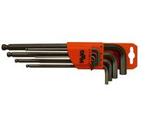 ATM-Juego 9 llaves hex-bola larga acod