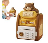 ATM per - con codice segreto elettronico automatico giocattolo,Giocattolo sicuro della banca di risparmio con simulazione del distributore,per gioco di risparmio, adolescenti e adulti regalo per