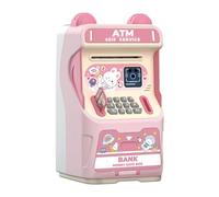 ATM Savings Bank - 10.04 Inches Educational Toys | ABS Automatic Money Rolling Safe, Password Protected Cash Coin Box With Music Lighting For Boys Girls Home Preschool Birthday