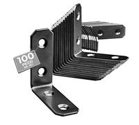 ATM Squadretta per Mobili Acciaio Zincato 40x40x16mm - Zincato Nero - Set da 100 pezzi