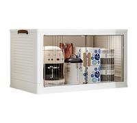 ATMercato - Contenitore Plastica con Coperchio Pieghevole e Salvaspazio (Dimensioni 53x31x30,5) Scatola Porta Oggetti Grande, Contenitore Giochi per Bambini, Portaoggetti Bagno, Componibile, da Parete