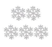 Atmosfera Natalizia Fiocchi Decorativi per Scarpe in Lega 5Pezzi Argento | Adesivi Decorativi, per Pumps e Flats, Applicazione Frontale Laterale o Posteriore, Stile alla Moda
