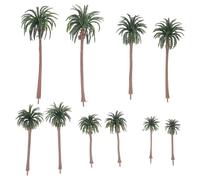 Atmosfera Natalizia Mini Palma Finta Verde 10 Pezzi, Modello Realistico | Decorazione per Diorama Paesaggio Fai da Te, Plastico per Micro Scenari, Uso Duraturo