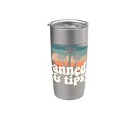 Atmosfere estive tropicali abbronzate e brille, viaggi, vacanze al mare Bicchiere termico in acciaio inox doppia parete