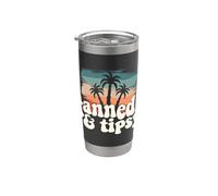 Atmosfere estive tropicali abbronzate e brille, viaggi, vacanze al mare Bicchiere termico in acciaio inox doppia parete