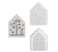 Atmosfere Stampo in Silicone Luce Scava Fuori Casa Ornamento A Forma Di Candeliere Gesso Gioielli Forniture Atmosfere Luce Stampo In Silicone Hollow House A Forma Di Ornamento