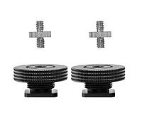 Atmoshue - Adattatore da filettatura femmina da 6,35 mm a slitta hot shoe, adattatore per attacco hot shoe con adattatore a vite maschio da 1/4 a 1/4" per braccio magico, monitor, luce video,
