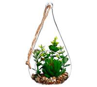 ATMOSPHERA 83207 Vaso con pianta decorativa, trasparente, 10 x 19,5 cm