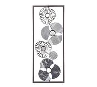 ATMOSPHERA CREATEUR D'INTERIEUR - Appendiabiti da Parete in Metallo Argentato Flower 25x61cm