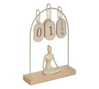 ATMOSPHERA CREATEUR D'INTERIEUR - Calendario Yogi in Metallo Abbinato h.28,5cm