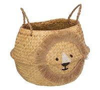ATMOSPHERA CREATEUR D'INTERIEUR - Cestino Pieghevole Lion in giunco d35cm