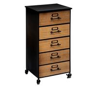 ATMOSPHERA CREATEUR D'INTERIEUR - Chiffoniera Nera Baris 5 cassetti