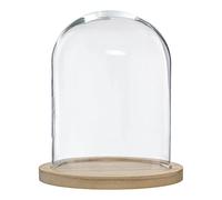 ATMOSPHERA CREATEUR D'INTERIEUR - Cloche in vetro e legno H29,5 cm