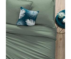 ATMOSPHERA CREATEUR D'INTERIEUR - Copripiumino carina in cotone verde celeste 140x200cm