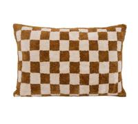 ATMOSPHERA CREATEUR D'INTERIEUR - Cuscino a scacchiera itha giallo ocra 38x58cm