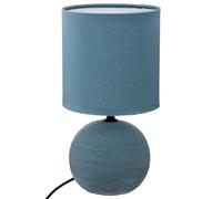 ATMOSPHERA CREATEUR D'INTERIEUR - Lampada in ceramica Timéo blu striata H25cm