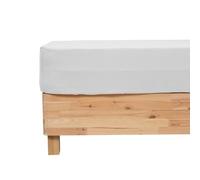 ATMOSPHERA CREATEUR D'INTERIEUR - Lenzuolo a pieghe flora in garza di cotone bianco 160x200cm