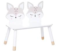 ATMOSPHERA CREATEUR D'INTERIEUR - Panchina per bambini fox in legno bianco 56x28cm