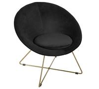 ATMOSPHERA CREATEUR D'INTERIEUR - Poltrona evan in velluto nero