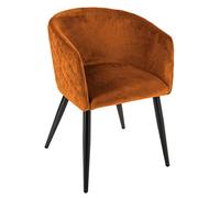 ATMOSPHERA CREATEUR D'INTERIEUR - Poltrona in velluto ambrato