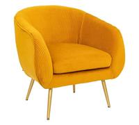 ATMOSPHERA CREATEUR D'INTERIEUR - Poltrona Solaro in velluto plissettato giallo senape
