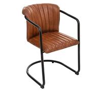 ATMOSPHERA CREATEUR D'INTERIEUR - Poltrona kavi in pelle marrone cognac