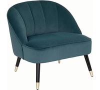 ATMOSPHERA CREATEUR D'INTERIEUR - Poltrona naova in velluto blu anatra