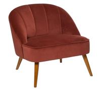 ATMOSPHERA CREATEUR D'INTERIEUR - Poltrona naova in velluto rosa terracotta