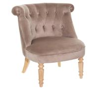 ATMOSPHERA CREATEUR D'INTERIEUR - Poltrona Sixtine in velluto grigio tortora