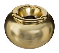 ATMOSPHERA CREATEUR D'INTERIEUR - Posacenere Rotondo in Ceramica Dorata d12,5 cm