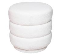 Atmosphera Pouf bouclette Sinan bianco