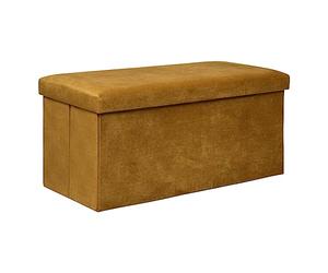 ATMOSPHERA CREATEUR D'INTERIEUR - Pouf Doppio Pieghevole in Velluto Lilou 76x38cm Giallo ocra