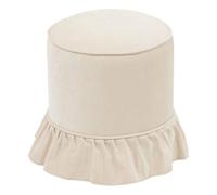 ATMOSPHERA CREATEUR D'INTERIEUR - Pouf fiora rotondo, diametro 36 cm, color avorio