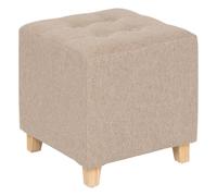 ATMOSPHERA CREATEUR D'INTERIEUR - Pouf Leandre in Pino Beige 35x35x35cm