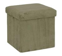 Atmosphera Pouf pieghevole Arum Verde Cachi 38x38 cm