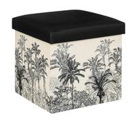 ATMOSPHERA CREATEUR D'INTERIEUR - Pouf Pieghevole Benicio con Motivi in Bianco e Nero