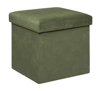 ATMOSPHERA CREATEUR D'INTERIEUR - Pouf Pieghevole in Velluto Lilou 38x38cm Verde Kaki