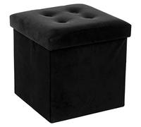 ATMOSPHERA CREATEUR D'INTERIEUR - Pouf Pieghevole Lysandre in Velluto Nero