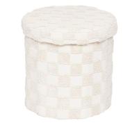 Atmosphera Pouf pieghevole pasti d38x38cm Bianco